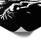 Bigfoot en Alien Heart Hands Funny Valentijns Big Poster (Hoek)