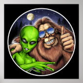 Bigfoot en Alien Poster (Voorkant)