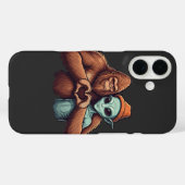 bigfoot en alien Sasquatch liefde hand teken Case-Mate iPhone Case (Achterkant (horizontaal))