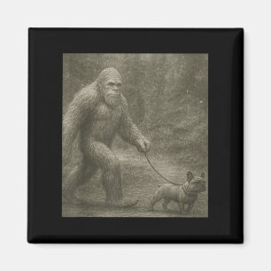 Bigfoot en Alien Sasquatch Selfie Magneet