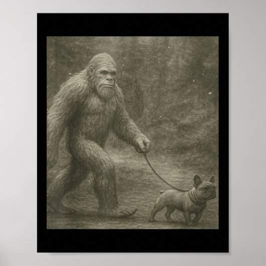 Bigfoot en Alien Sasquatch Selfie Poster (Voorkant)