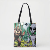 Bigfoot en buitenaardse Humor Tote Bag (Voorkant)