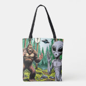 Bigfoot en buitenaardse Humor Tote Bag (Achterkant)