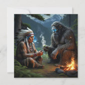 Bigfoot en Chief Moonlit Forest Gathering Kaart (Voorkant)