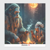 Bigfoot en Chief Moonlit Forest Gathering Sticker (Vel)