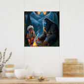 Bigfoot en Chief Moonlit Forest Poster (Keuken)