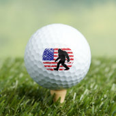 Bigfoot en de Amerikaanse vlag Golfballen (Insitu Shirt)