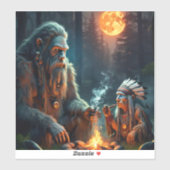 Bigfoot en de belangrijkste maanverlichte bosbijee sticker (Vel)