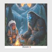 Bigfoot en de belangrijkste maanverlichte bosbijee sticker (Vel)