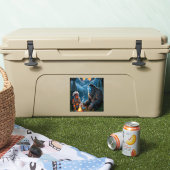 Bigfoot en de belangrijkste maanverlichte bosbijee sticker (Koeler)