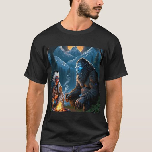 Bigfoot en de belangrijkste maanverlichte bosbijee t-shirt (Voorkant)