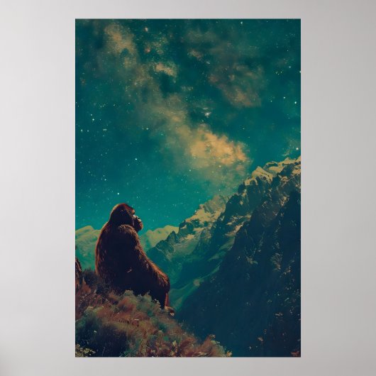 Bigfoot en de sterren, Kunstprint, Vintage Poster (Voorkant)