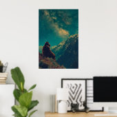 Bigfoot en de sterren, Kunstprint, Vintage Poster (Thuiskantoor)