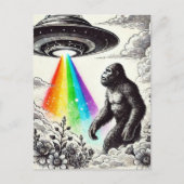 Bigfoot en de UFO Briefkaart (Voorkant)