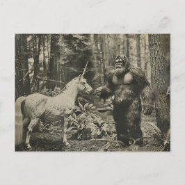 Bigfoot en een eenhoorn Briefkaart