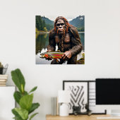Bigfoot en forel poster (Thuiskantoor)