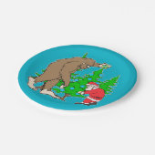 Bigfoot en Kerstmis Papieren Bordje (Gekanteld)