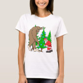 Bigfoot en Kerstmis T-shirt (Voorkant)