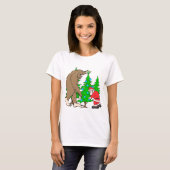 Bigfoot en Kerstmis T-shirt (Voorkant volledig)