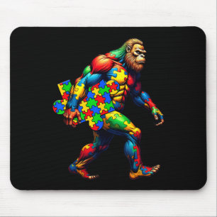 Bigfoot en puzzelstuk Autisme bewustzijnsdag Auti Muismat