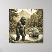  Bigfoot en RV Camper Canvas Afdruk (Voorkant)
