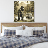 Bigfoot en RV Camper Canvas Afdruk (Insitu (Slaapkamer))