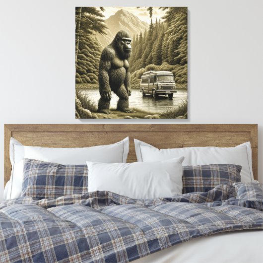  Bigfoot en RV Camper Canvas Afdruk (Insitu (Slaapkamer))