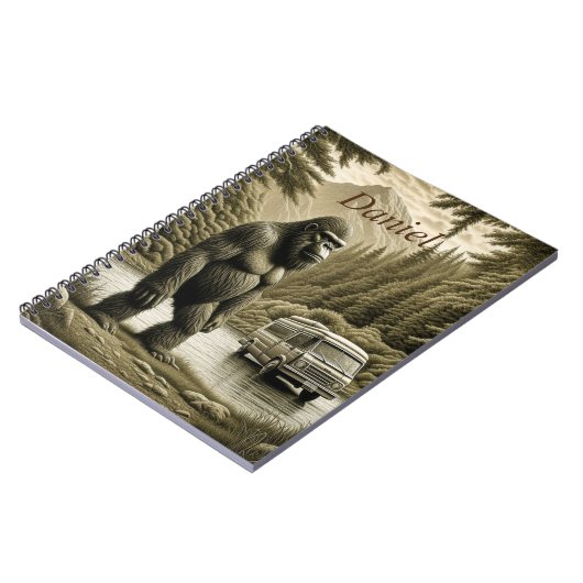  Bigfoot en RV Camper gepersonaliseerd Notitieboek (Linkerzijde)