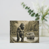 Bigfoot en RV Camper Gezegde Hallo Briefkaart (Staand voorkant)