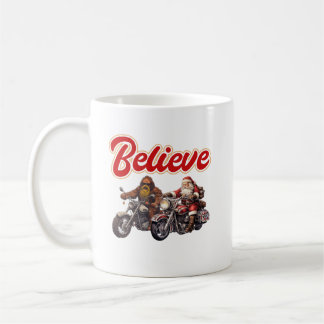 Bigfoot en Santa Riding Motorcycles Koffie Mok