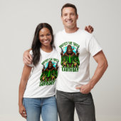 Bigfoot en twee schildpadden: gewapende ontmoeting t-shirt (Unisex)