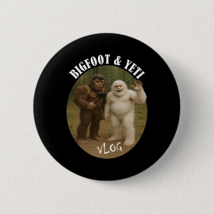 Bigfoot en vriend vlog grappige camping wandelen s ronde button 5,7 cm