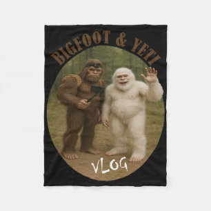 Bigfoot En Vriend Vlog Grappige Meme Wandelende Se Fleece Deken