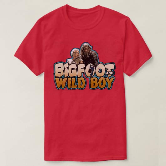 Bigfoot en wilde jongen in nood t-shirt (Design voorkant)