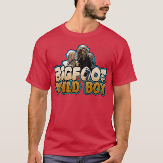 Bigfoot en wilde jongen in nood t-shirt