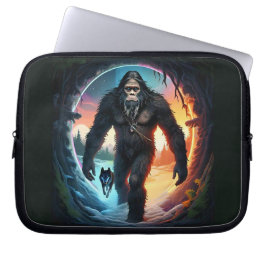 Bigfoot en Wolf Portal Laptop Sleeve