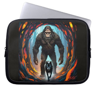 Bigfoot en Wolf Portal Laptop Sleeve
