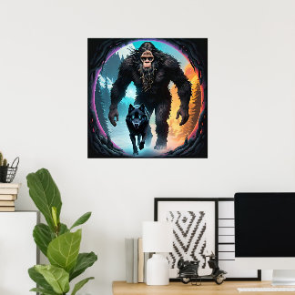 Bigfoot en Wolf Portal Poster