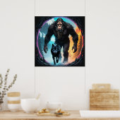 Bigfoot en Wolf Portal Poster (Keuken)