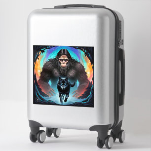 Bigfoot en Wolf Portal Sticker