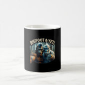 Bigfoot en yeti selfie cryptid squatch jager koffiemok (Center)