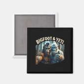Bigfoot en yeti selfie cryptid squatch jager magneet (Voorkant / Achterkant)
