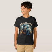 Bigfoot en yeti selfie cryptid squatch jager t-shirt (Voorkant volledig)