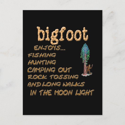 Bigfoot Enjoys Briefkaart (Voorkant)