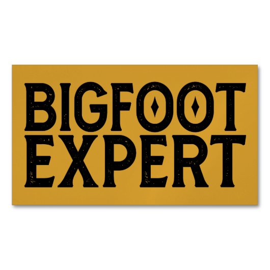 Bigfoot Expert Magnetisch Visitekaartje (Voorkant)