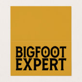 Bigfoot Expert Visitekaartje (Buitenkant ongevouwen)