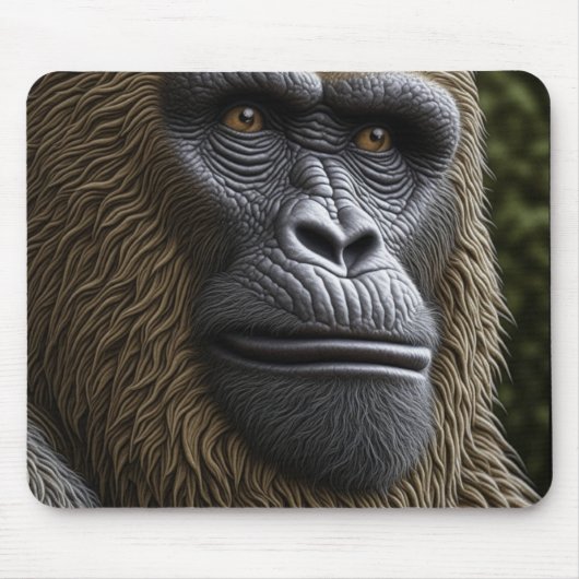Bigfoot Face Closeup | Gorilla, Skunk Ape Muismat (Voorkant)