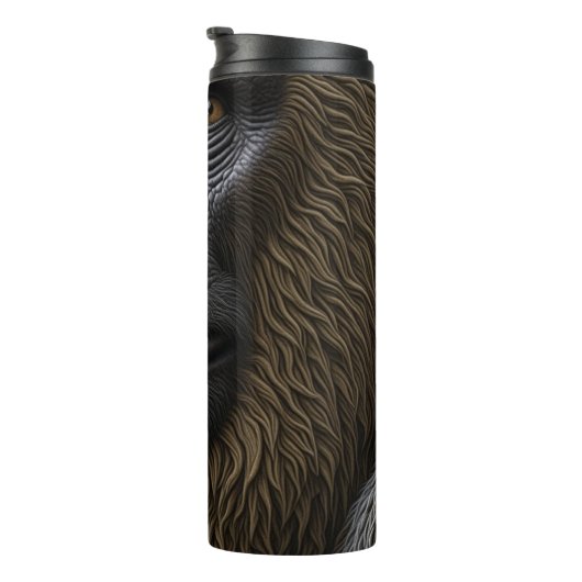 Bigfoot Face Closeup | Gorilla, Skunk Ape Thermosbeker (Geroteerd rechts)