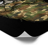 Bigfoot Face Sungles Santa Christmas Camo Xmas Sas Poster (Hoek)