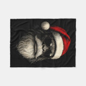 Bigfoot Face Sungles Santa Christmas Funny Xmas Sa Fleece Deken (Voorkant (Horizontaal))